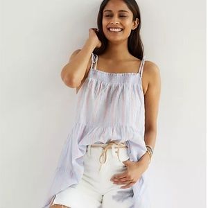 ANTHROPOLOGIE | Maeve | Striped Tiered Tunic Tank Top | NWT